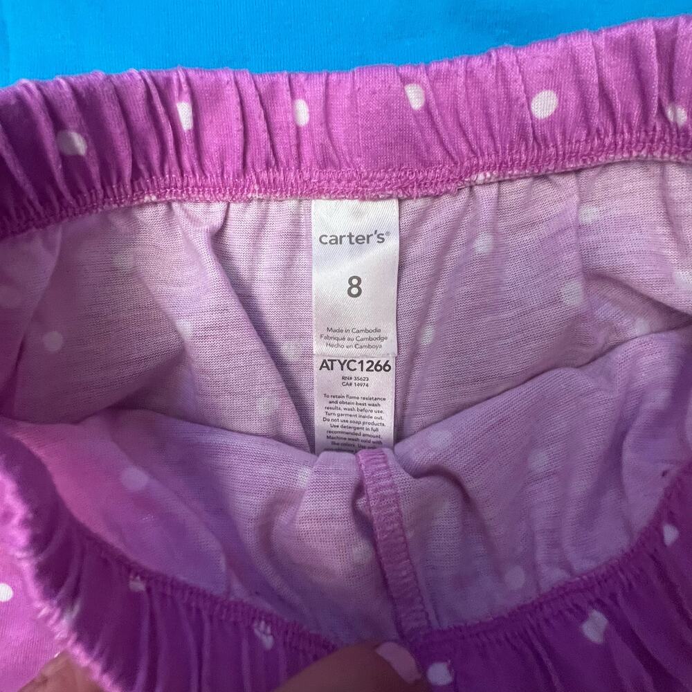 Carter's Children Girls Dance Pajama Outfit Sleeveless Tank and Shorts 7/8 - Picture 3 of 4